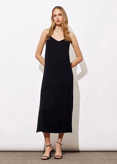 ACCESS - Φόρεμα μεσοφόρι 43-3430 Μαύρο
