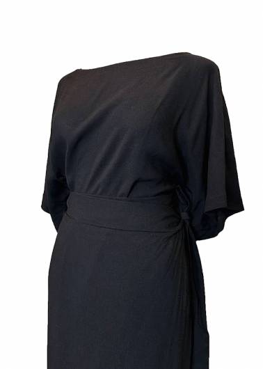MOUTAKI - Φόρεμα σε στενή γραμμή με ζώνη 24.07.59 Μαύρο