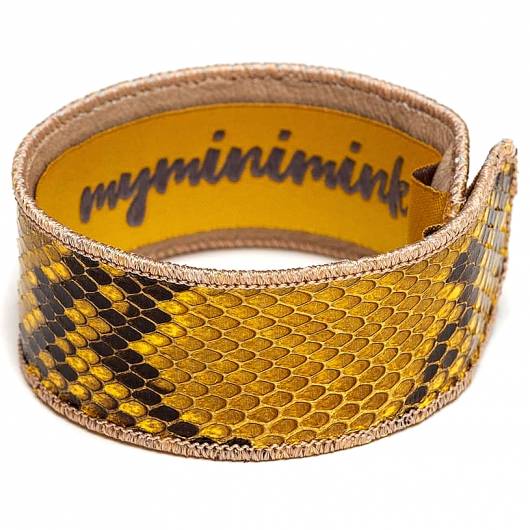 BACCI - Bracelet Snake Leather Yellowstone -