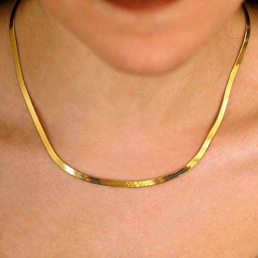 GREGIO - Γυναικείο Κολιέ Funky Metal GNS60273 Χρυσό