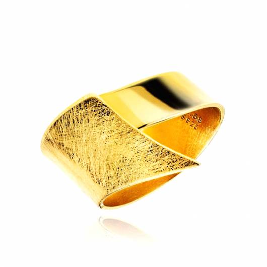 GREGIO - Γυναικείο Δαχτυλίδι Funky Metal GRS66439 Χρυσό