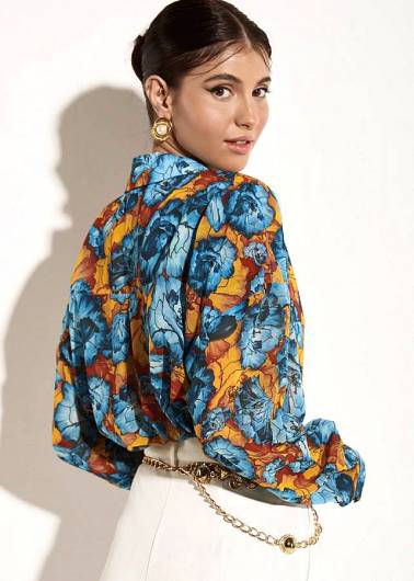 IRAIDA EHTEREAL - Γυναικείο Πουκάμισο Elora Oversized Shirt Print