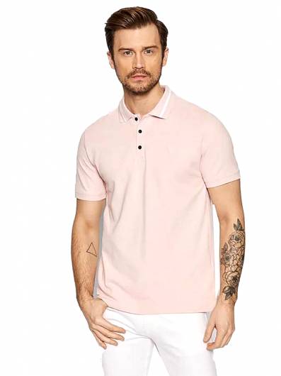 GUESS - Ανδρικό Polo T-shirt M2RP60K7O61 G6R4 Pink
