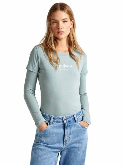 PEPE JEANS - Γυναικείο T-Shirt New Virginia SS N PL505202 (660) Hydro Green