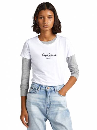 PEPE JEANS - Γυναικείο T-Shirt New Virginia SS N PL505202 (800) White