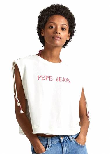 PEPE JEANS - Γυναικεία Μπλούζα Αμάνικη PL581424 (810) Λευκή