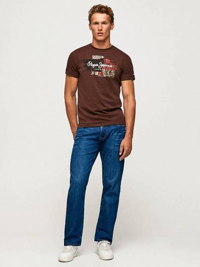 PEPE JEANS - Ανδρικό T-Shirt Scotty PM508483 (886) Truffle