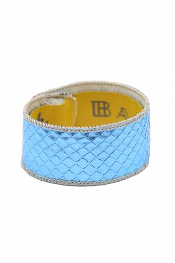BACCI - Bracelet Snake Leather Blue -