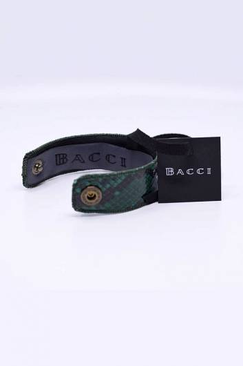 BACCI - Bracelet Snake Leather Green -