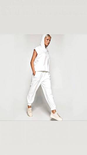 DOLCE DOMENICA - Tracksuit Pants W20-20324 White -