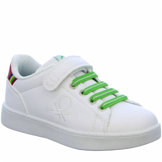 BENETTON - Παιδικό Sneaker Penn ltx velcro BTK214003 White/Green 1071