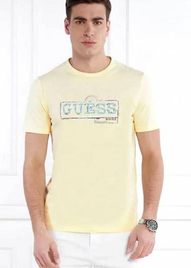 GUESS - Ανδρικό T-Shirt Box Logo M4GI26 J1314 (A21B) Κίτρινο