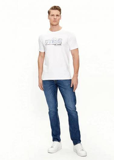 GUESS - Ανδρικό T-Shirt Box Logo M4GI26 J1314 (G011) Λευκό