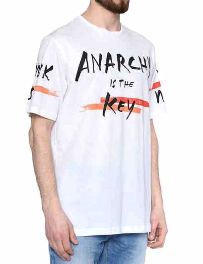 Antony Morato - 'ANARCHY IS THE KEY' MMK501263 - FA10064 WHITE