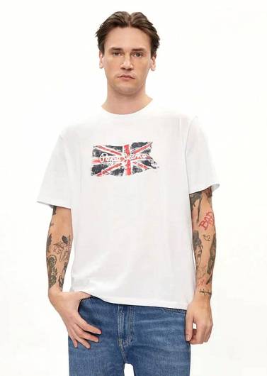 PEPE JEANS - Ανδρικό T-Shirt "Clag" PM509384 (800) Λευκό