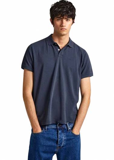 PEPE JEANS - Ανδρικό Polo T-Shirt "New Oliver" PM542099 (594) Μπλε