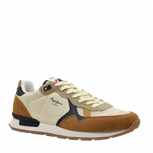 PEPE JEANS - Ανδρικά Sneakers Brit Mix PMS40006 (859) Καφέ